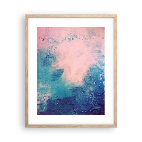 Poster in light oak frame - Blue Hug - 40x50 cm