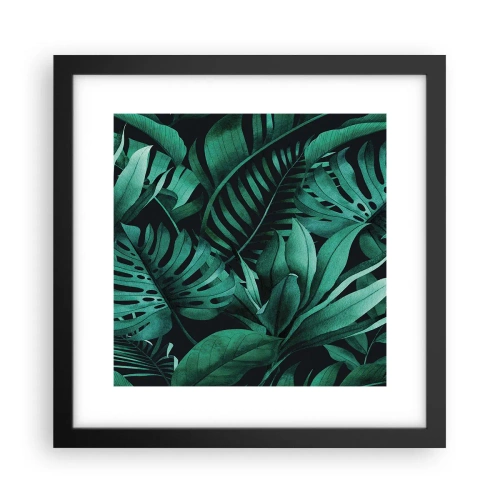 Poster in black frame - Depth of Tropical Green - 30x30 cm