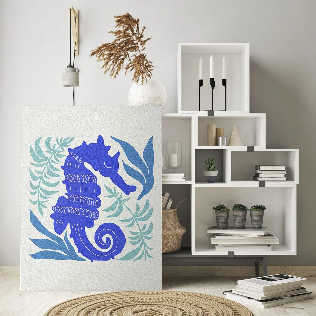 Glass picture - In Underwater Meadow - 50x70 cm