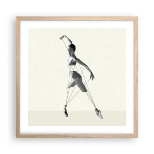 Poster in light oak frame - In the Theatre of the World - 50x50 cm