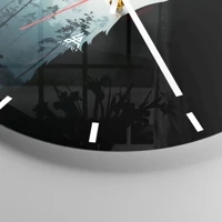 Clock face with lines