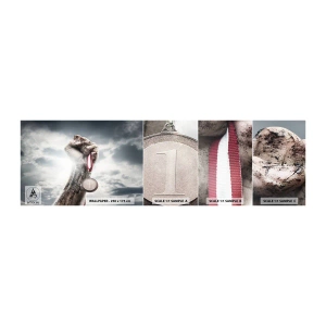 Photo Wallpaper Sample Standard Eco - Per Aspera Ad Astra - Sport, Sports Medal, 3D - 100x30 cm