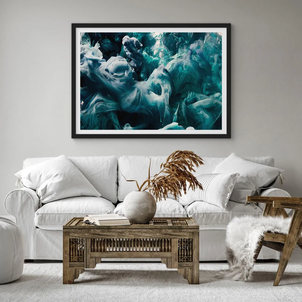 Poster in black frame - Movement of Colour - 100x70 cm