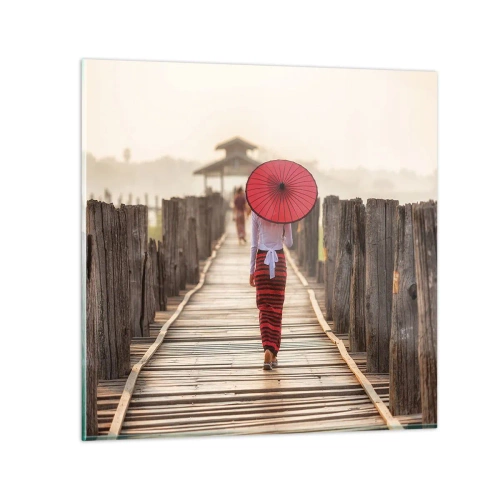 Glass picture - On an Old Bridge - 70x70 cm