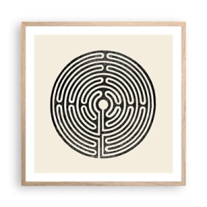 Poster in light oak frame - Mysterious Order - 60x60 cm