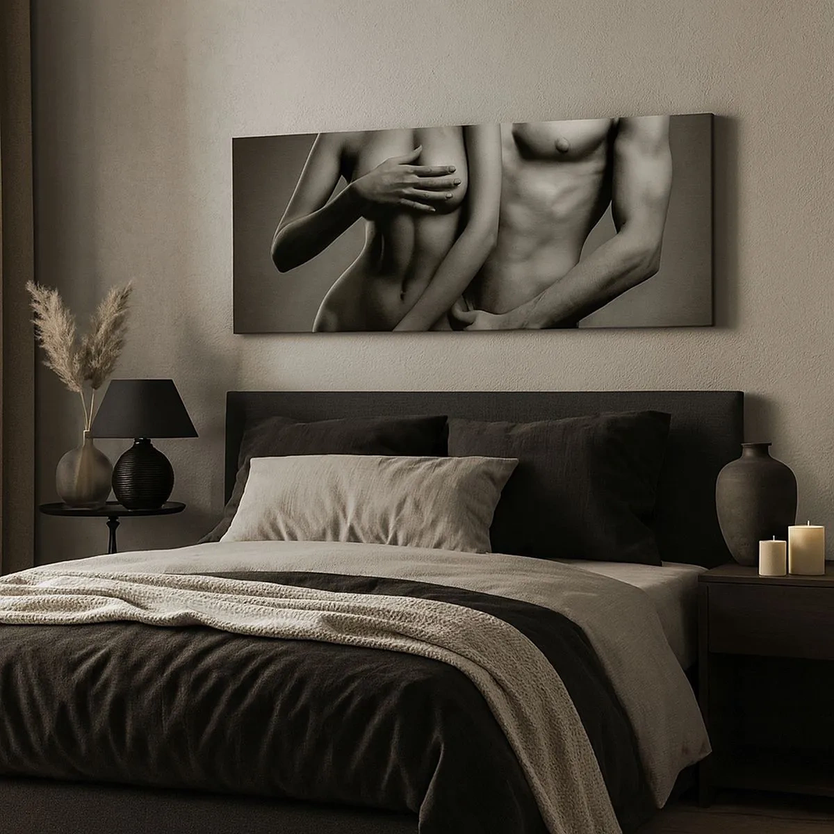 Canvas picture - Adam and Eve - 100x40 cm