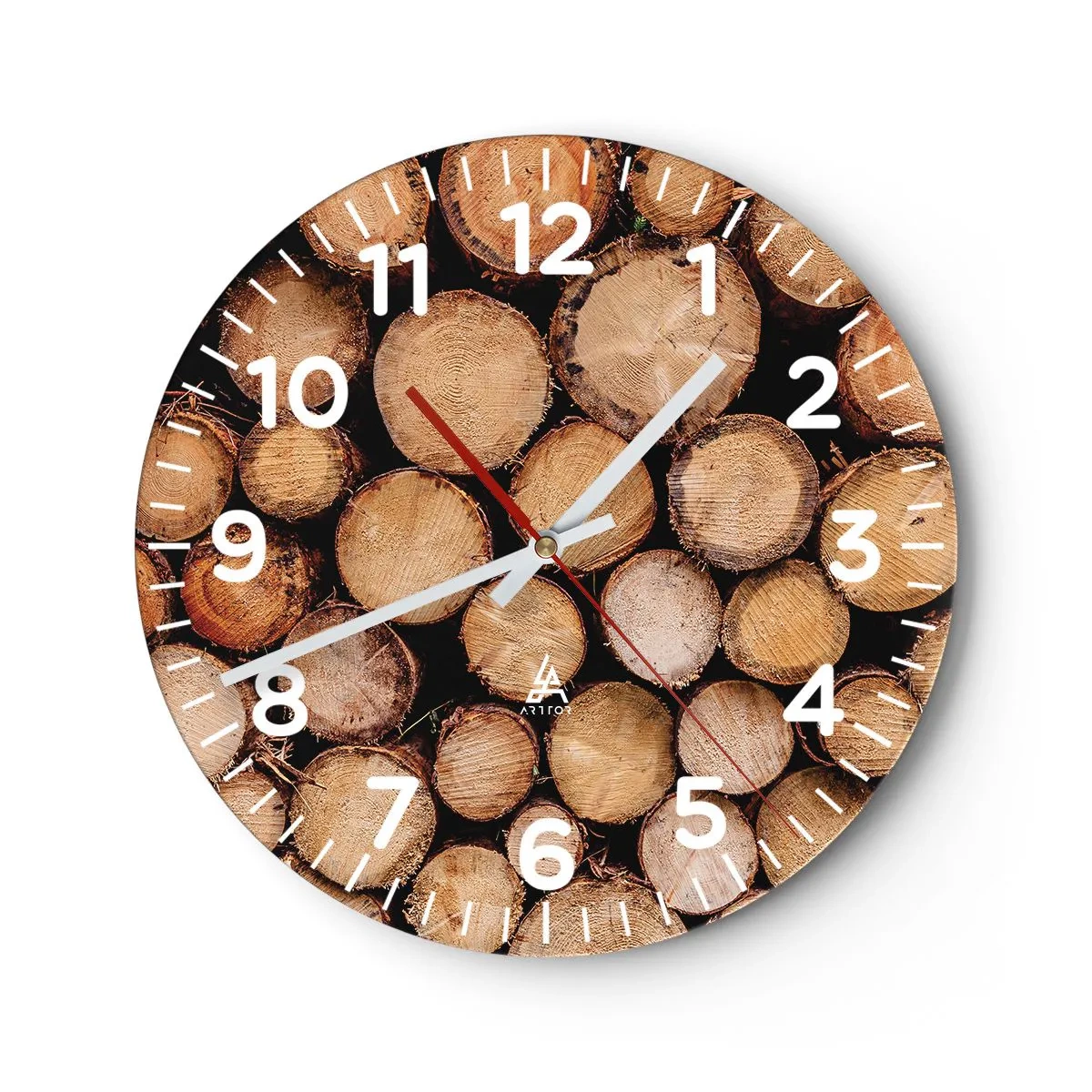 Wall clock - Clock on glass - New Beginning - 30x30 cm