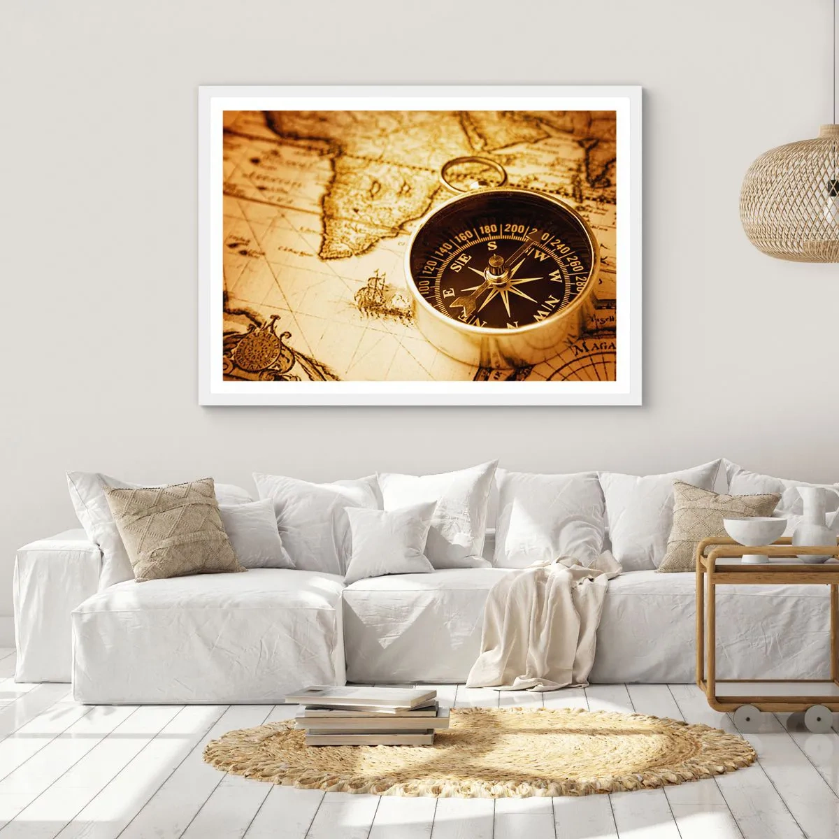 Poster in white frmae - East or West? - 40x30 cm