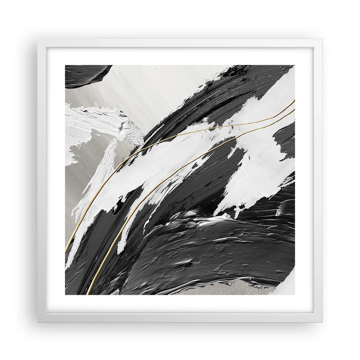 Poster in white frmae - Abstract with Flair - 50x50 cm