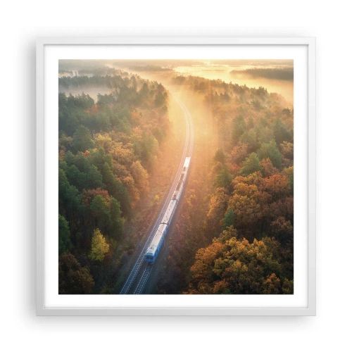 Poster in white frmae - Autumn Trip - 60x60 cm