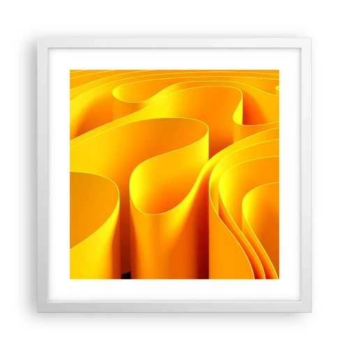 Poster in white frmae - Like Waves of the Sun - 40x40 cm