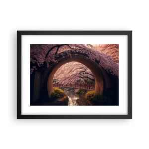 Poster in black frame - Japanese Spring - 40x30 cm