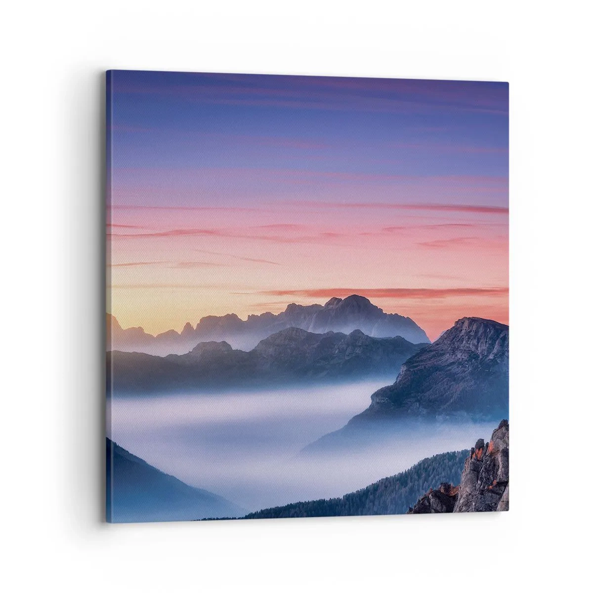 Canvas picture - Over the Valleys - 70x70 cm