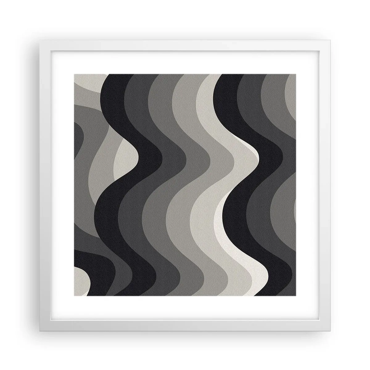 Poster in white frmae - Wave after Wave - 40x40 cm