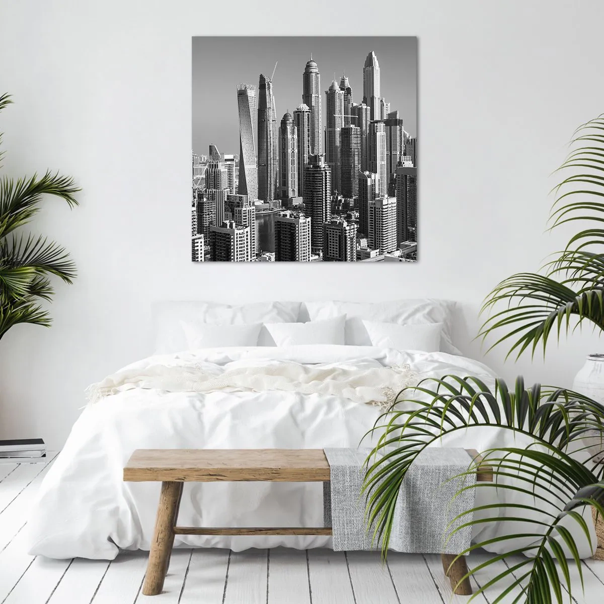 Canvas picture - City over a Desert - 70x70 cm
