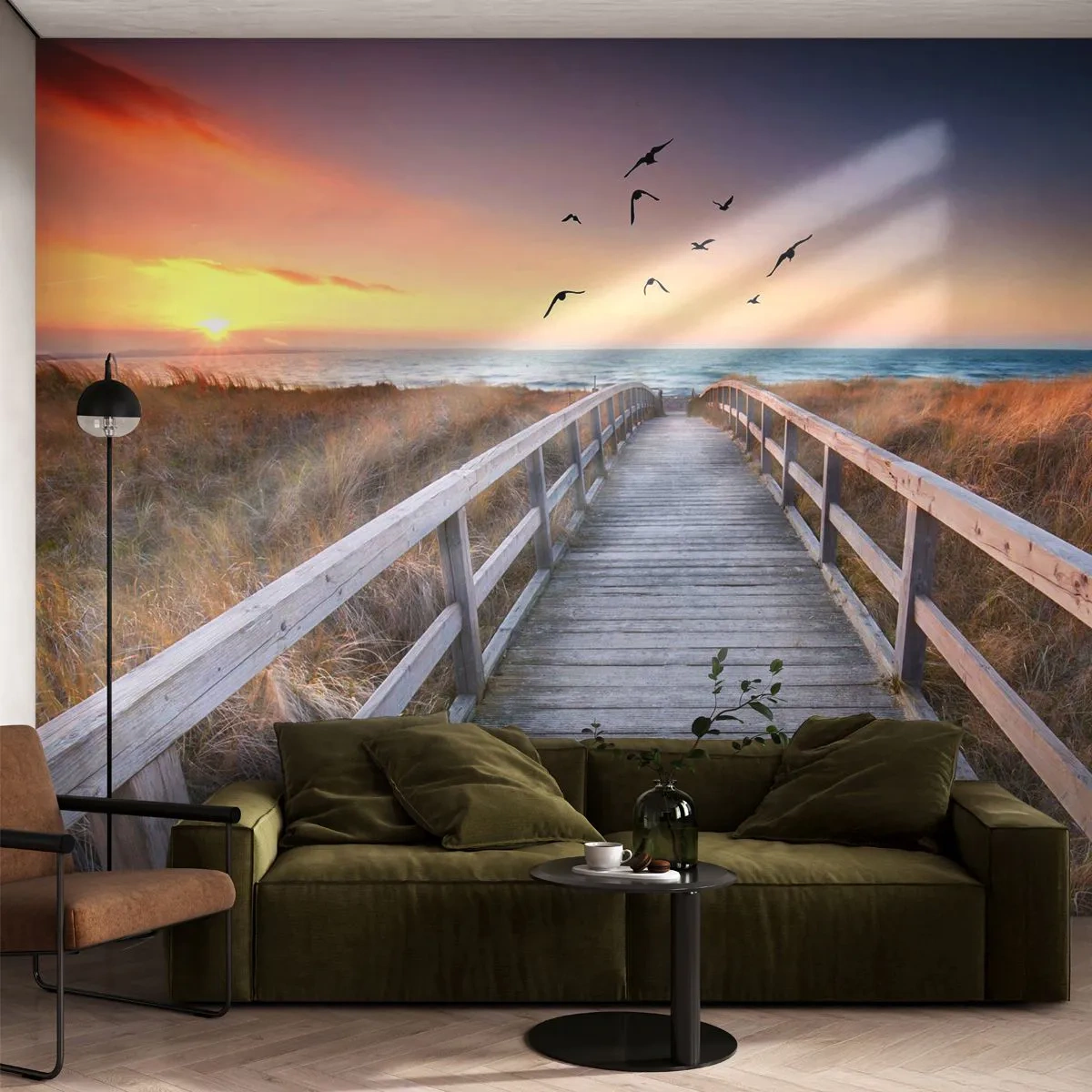Self-Adhesive Photo Wallpaper Deluxe Sticker - Space of Highs - Landscape, Sea, Beach - 250x175 cm