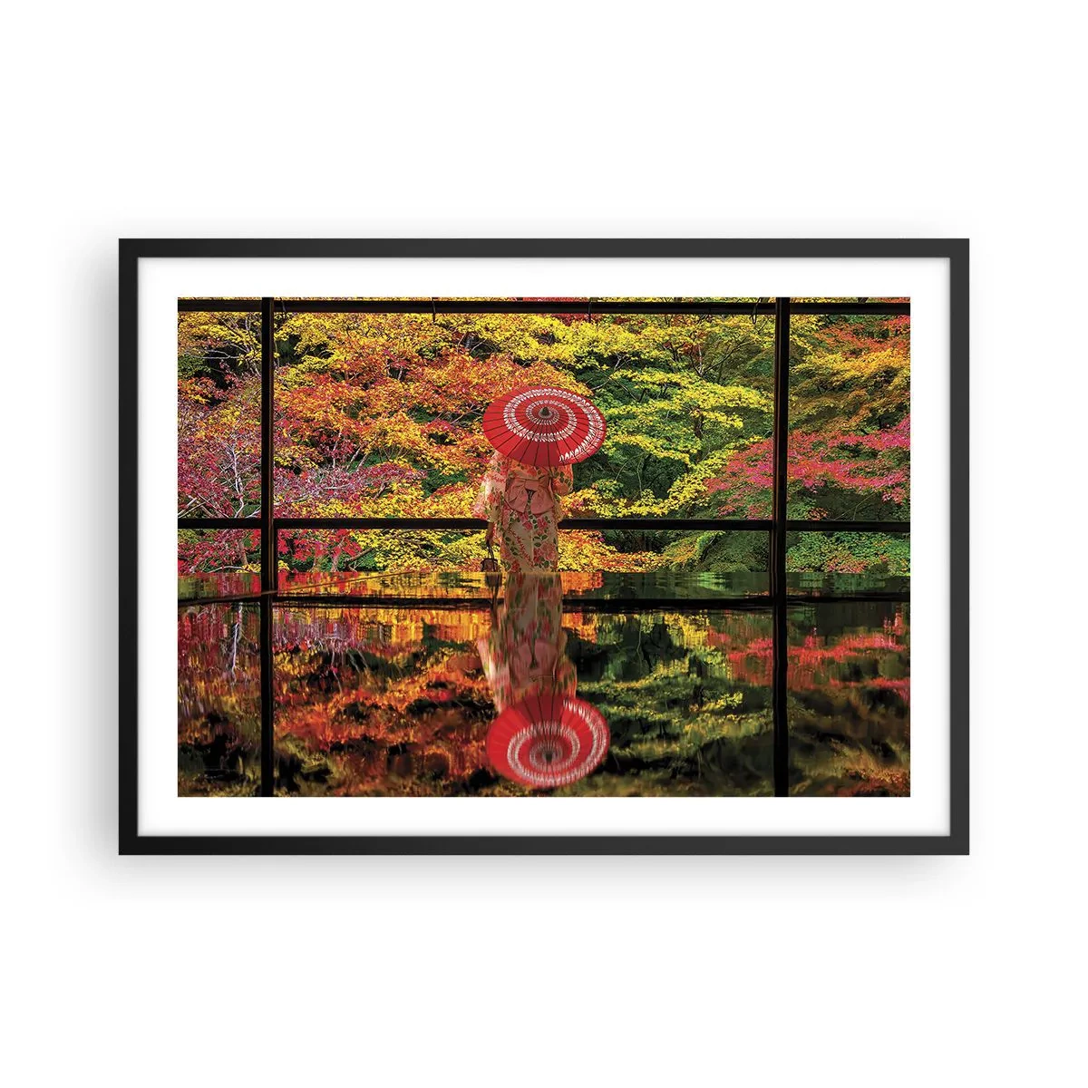 Poster in black frame - In a Temple of Nature - 70x50 cm