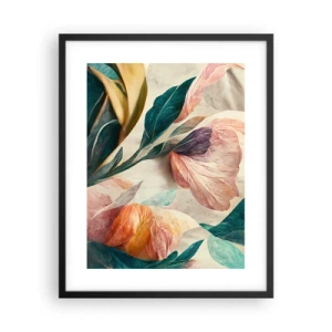 Poster in black frame - Flowers of Southern Islands - 40x50 cm