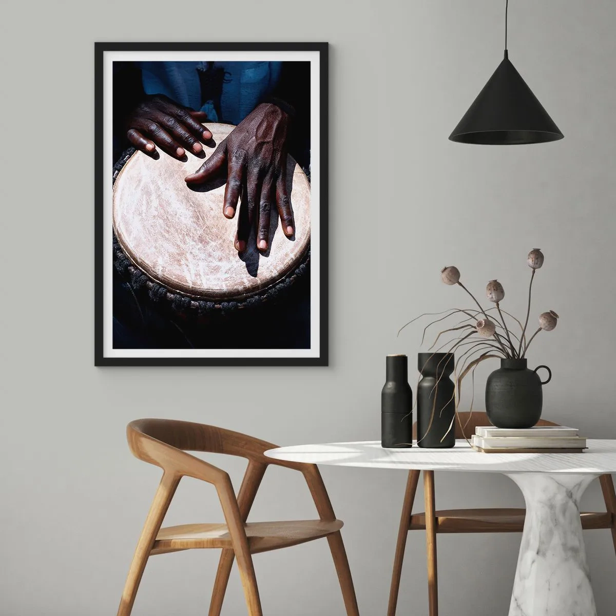 Poster in black frame - Live at Your Own Rhythm - 40x50 cm