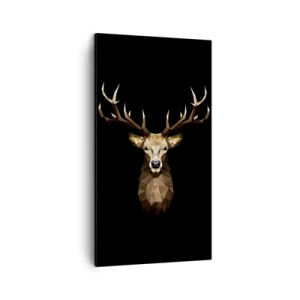 Canvas picture - Cubist Deer - 45x80 cm