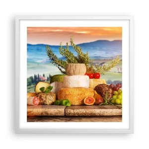 Poster in white frmae - Italian Joie de Vivre - 50x50 cm