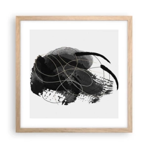 Poster in light oak frame - Made from Black - 40x40 cm