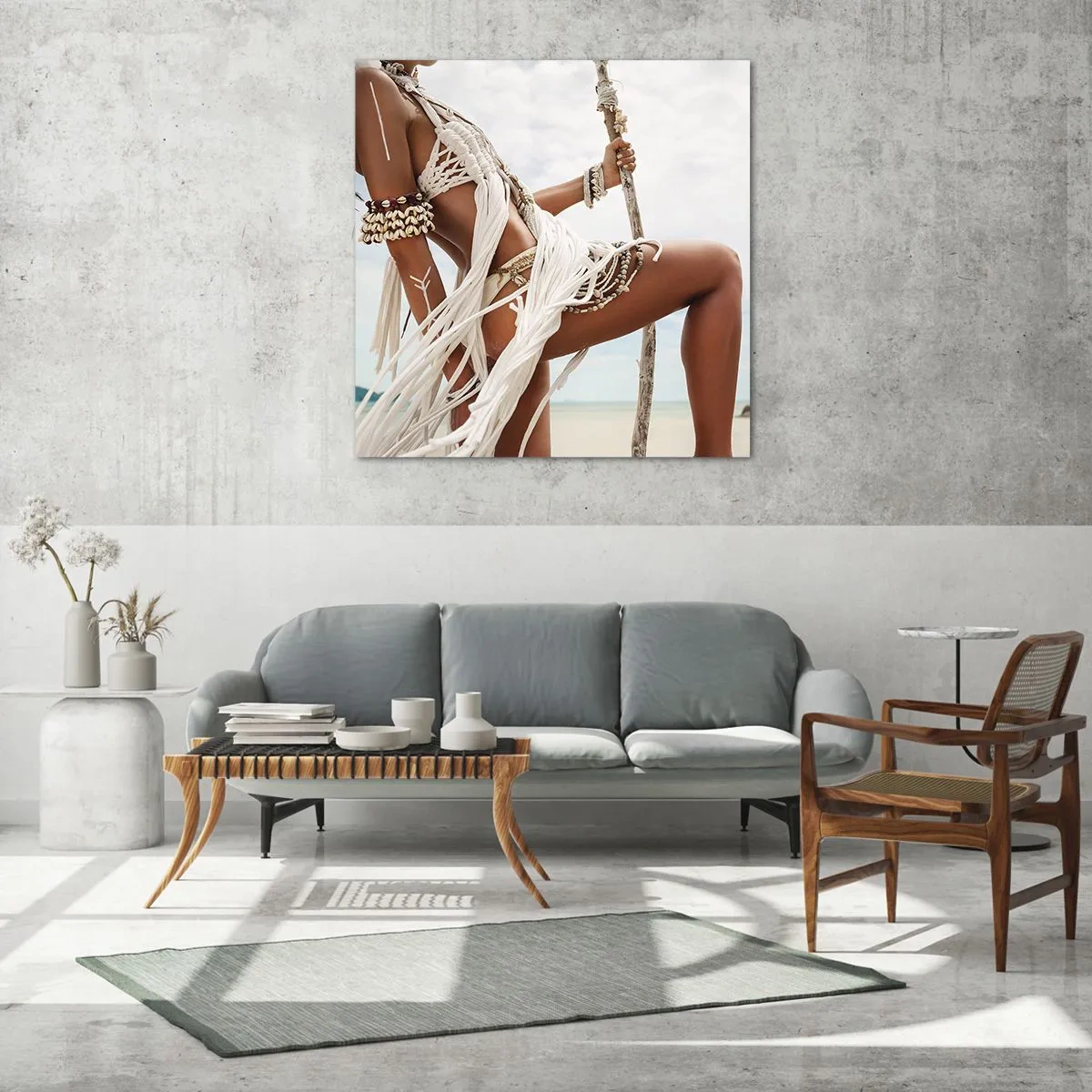 Glass picture - Priestess of the Sun - 60x60 cm