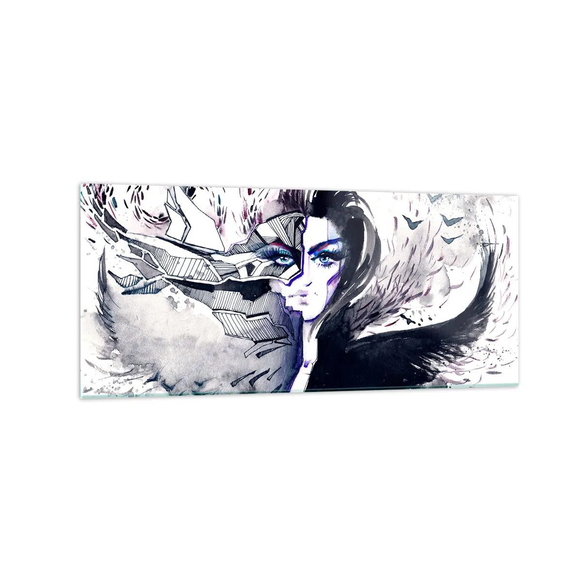 Glass picture - Demonic and Beautiful - 120x50 cm