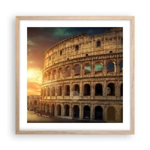 Poster in light oak frame - Colossal Impression - 50x50 cm