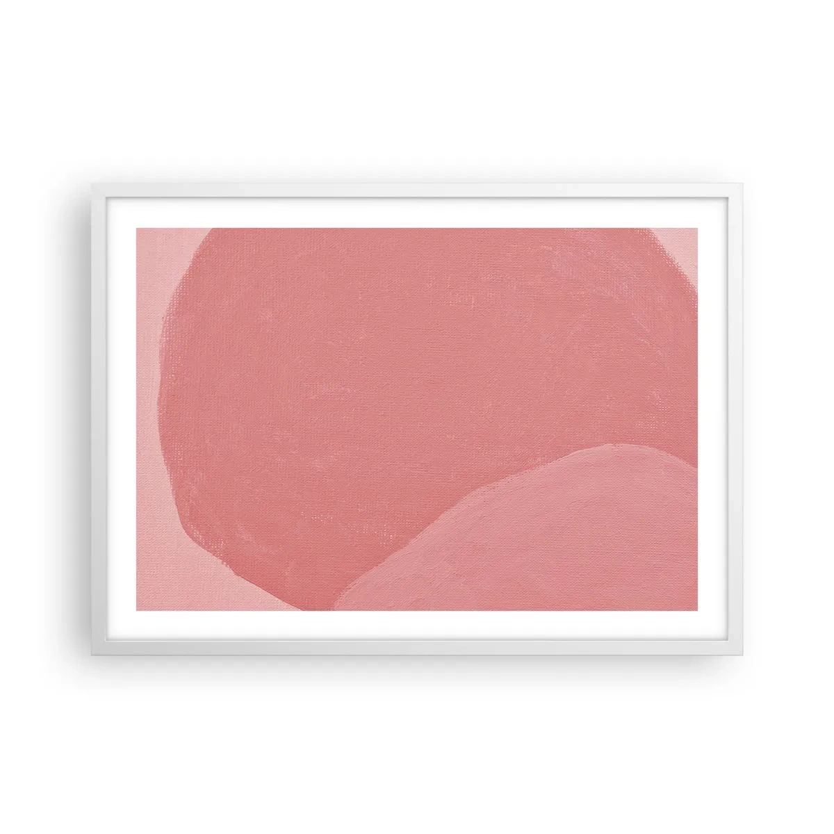 Poster in white frmae - Organic Composition In Pink - 70x50 cm