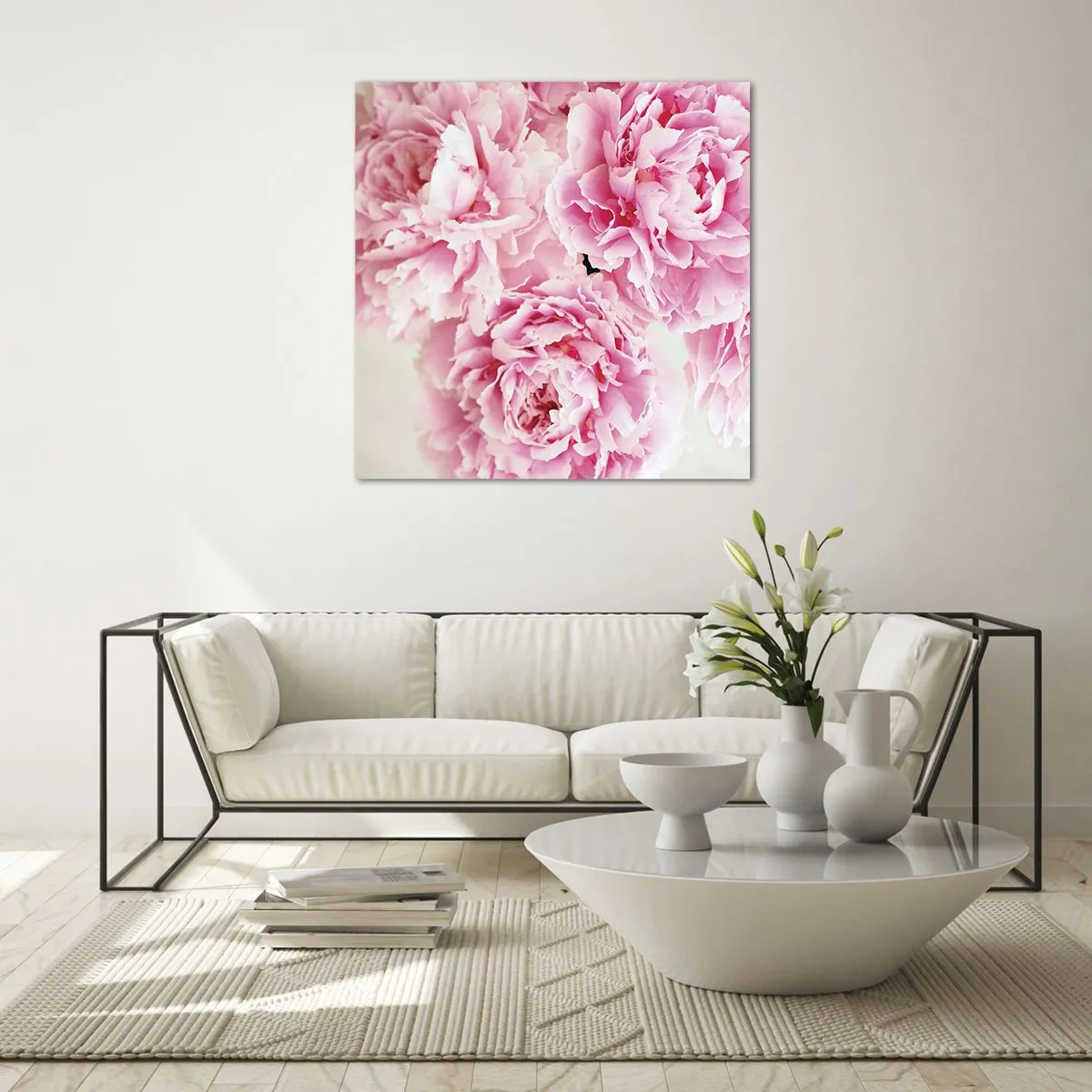 Glass picture - In Pink Splendour - 30x30 cm