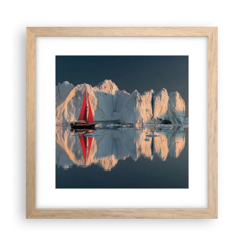 Poster in light oak frame - On the Edge of the World - 30x30 cm