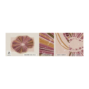 Photo Wallpaper Sample Self-Adhesive Deluxe Sticker - Radial Abstract - Boho, Minimalism, Abstraction - 100x30 cm