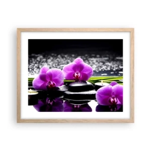 Poster in light oak frame - Drowning in Peace and Quiet - 50x40 cm