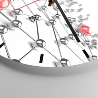 Clock face with lines