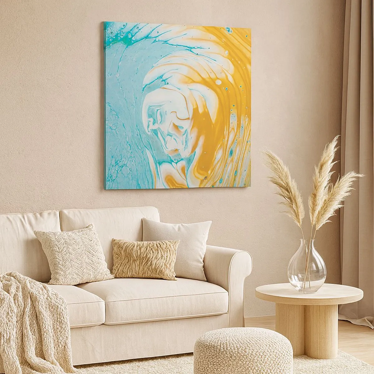 Canvas picture - Pastel Swirl - 30x30 cm