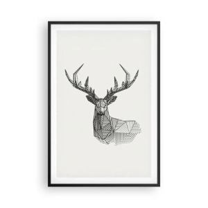 Poster in black frame - Derr in Cubist Style - 61x91 cm