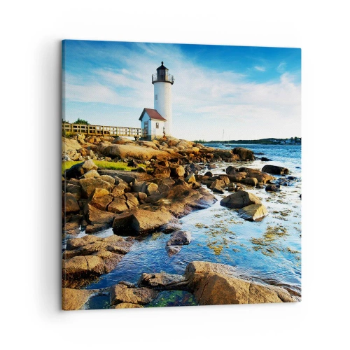 Canvas picture - Be Home Safe, I Am Waiting - 50x50 cm