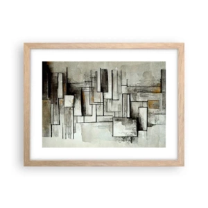 Poster in light oak frame - Power of Simplicity - 40x30 cm