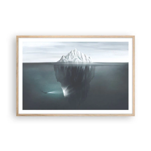 Poster in light oak frame - Underwater Secret - 91x61 cm