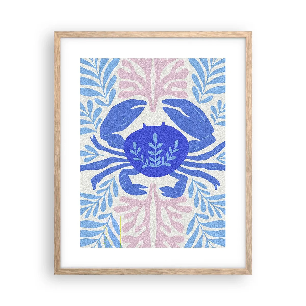 Poster in light oak frame - Like a Sea Flower - 40x50 cm