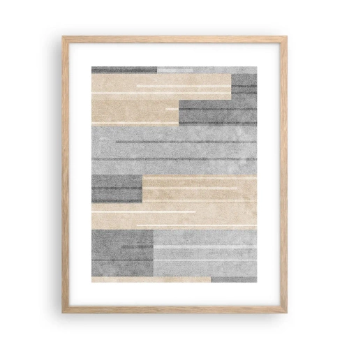 Poster in light oak frame - Composition: Keep Upright - 40x50 cm