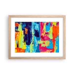 Poster in light oak frame - Life Is Beautiful! - 40x30 cm