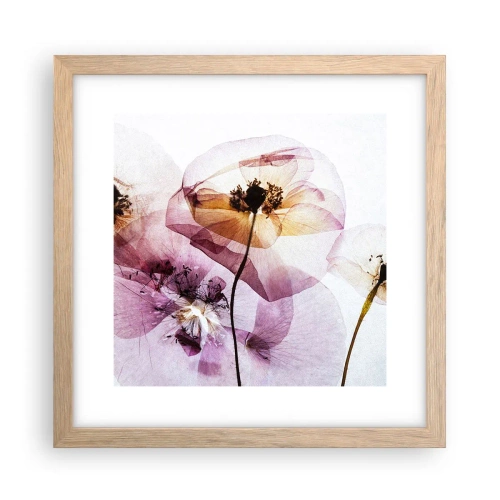 Poster in light oak frame - Flower Body Slide - 30x30 cm