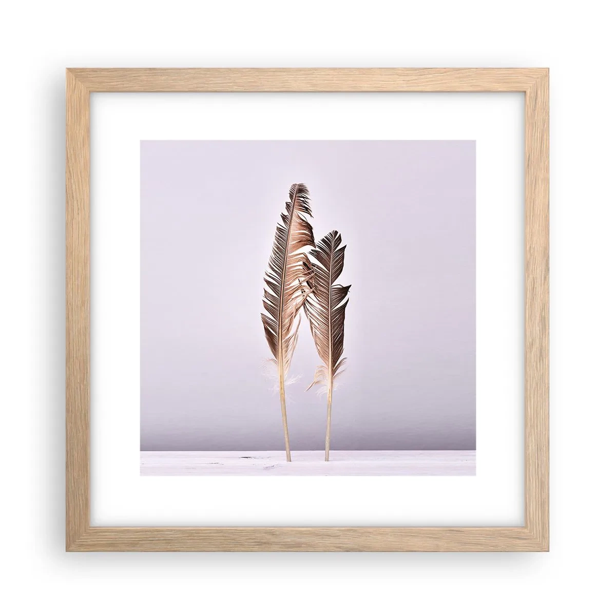 Poster in light oak frame - Against Nothingness - 30x30 cm