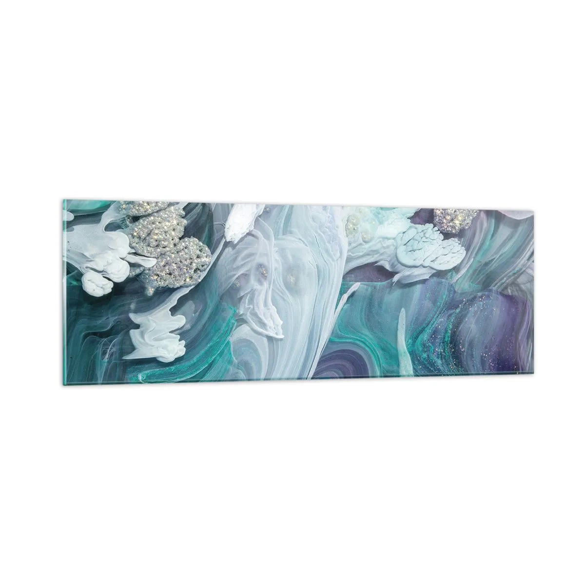 Glass picture - Currents of Blue - 90x30 cm