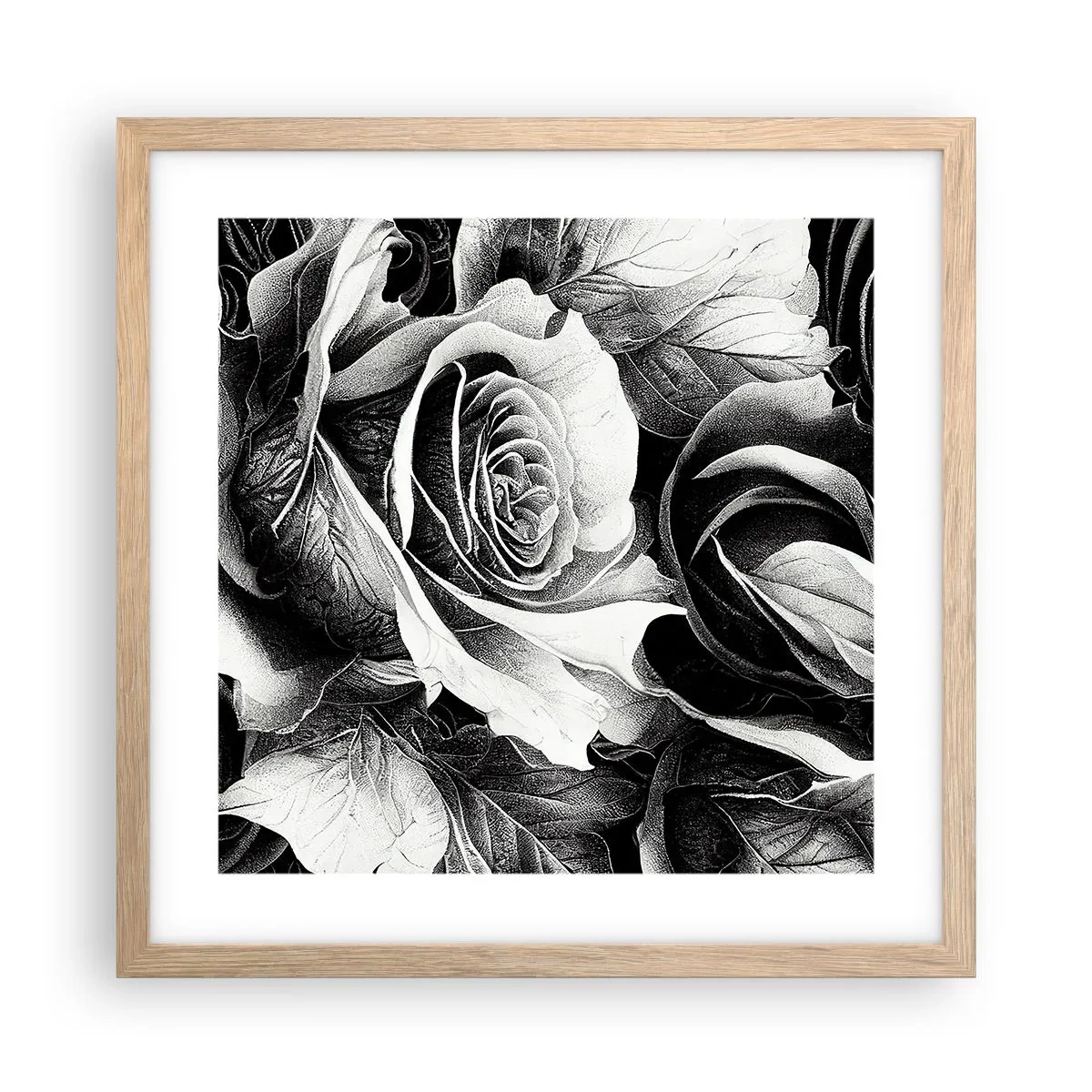 Poster in light oak frame - Always Queen - 40x40 cm