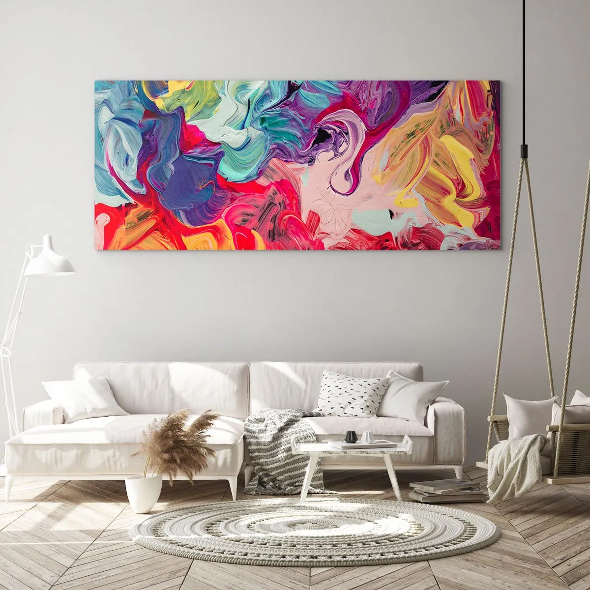 Glass picture - Birth of Colours - 100x40 cm