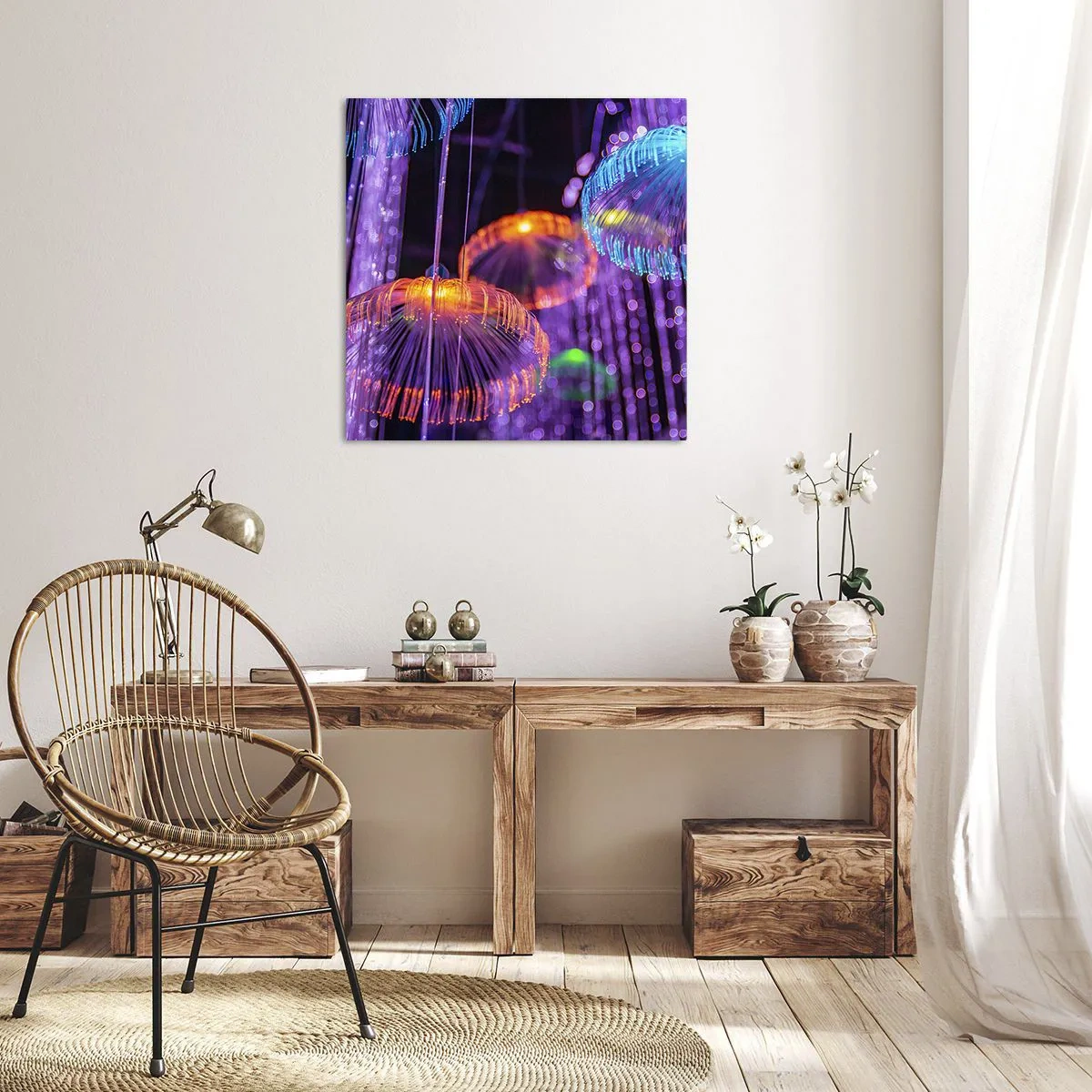 Canvas picture - Light Fountain - 50x50 cm
