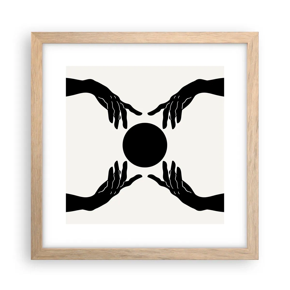 Poster in light oak frame - Secret Sign - 30x30 cm